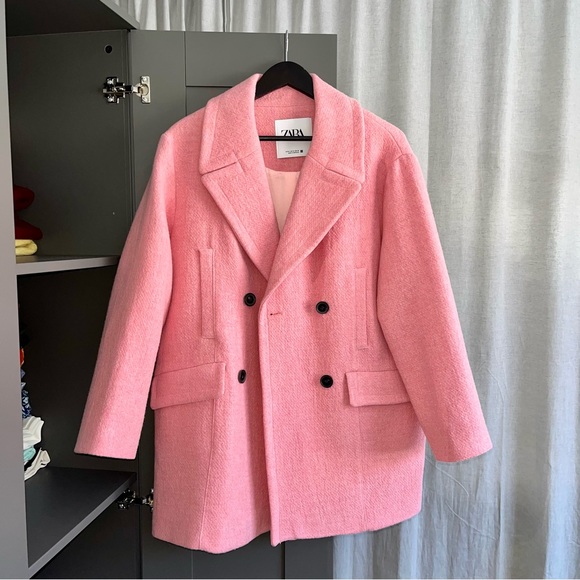 OVERSIZED DOUBLE-BREASTED COAT - Picture 8 of 16